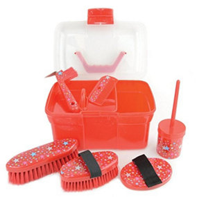Lincoln Star Pattern Grooming Kit Red (One Size)