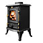 Lincsfire 4.5KW Multifuel Stove Heating Fireplace Cast Iron Defra Approved Eco Design