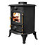 Lincsfire 5KW Multifuel Stove Log Burner Fireplace Cast Iron Defra Approved Eco Design