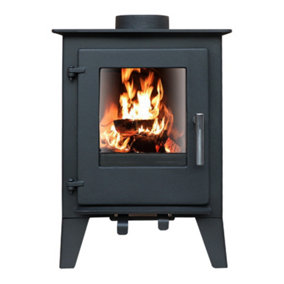 Lincsfire 5KW Multifuel Stove Log Burner Heating Fireplace Defra Approved Eco Design