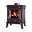 Lincsfire 8KW Woodburning Stove Cast Iron Log Burner Fireplace Eco Design Dafra Approved Antique Bronze