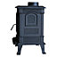 Lincsfire 8KW Woodburning Stove Cast Iron Log Burner Fireplace Eco Design Dafra Approved Black