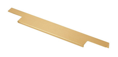 LIND - edge handle - 396mm, brushed gold