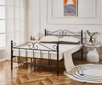 Lindale Black Metal Bed Frame Double