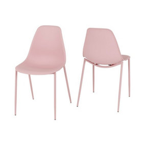Lindon Pair of (2)  Chairs in Baby Pink