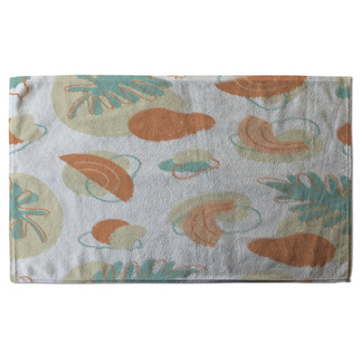 line art and botanical elements (Bath Towel) / Default Title