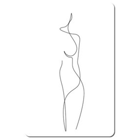 line art drawing of woman (Placemat) / Default Title