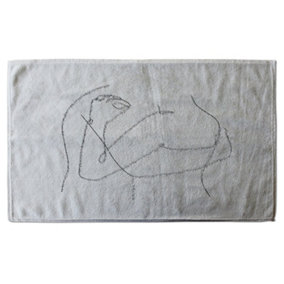 line art hug (Bath Towel) / Default Title