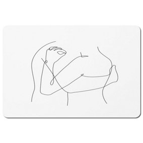 line art hug (Placemat) / Default Title