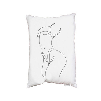 Line Art Of Female Body (Cushion) / 30cm x 45cm
