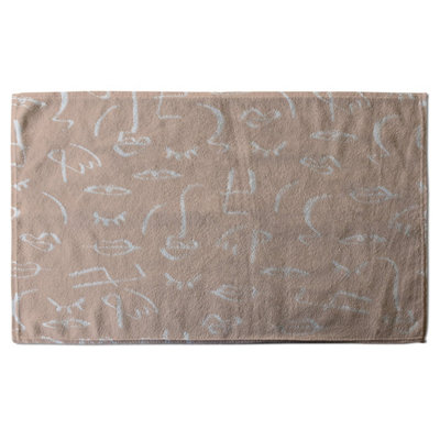 line drawing abstract faces (Bath Towel) / Default Title Price Comparisons | Compare The Build