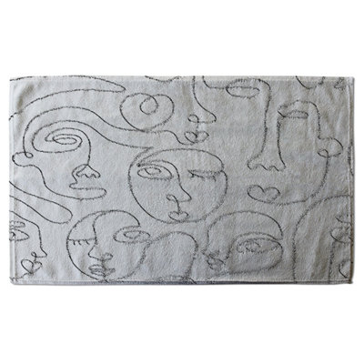 line drawing of faces (Bath Towel) / Default Title Price Comparisons | Compare The Build