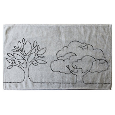 line drawing of trees (Bath Towel) / Default Title Price Comparisons | Compare The Build