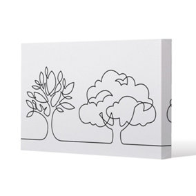 line drawing of trees (Canvas Print) / 101 x 77 x 4cm
