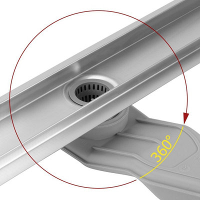 LINEAR DRAINAGE REA NEOX SUPERFLOW 800 BRUSH STEEL, STAINLESS STEEL