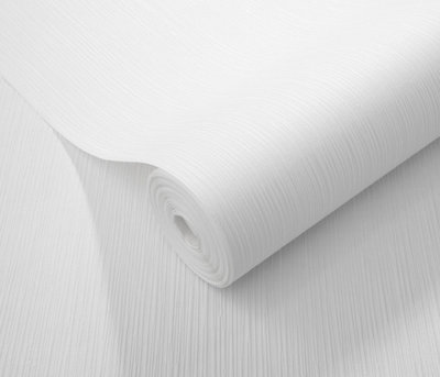 Linear Echo - Textured White Paintable Wallpaper - Paste the Wall