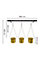 Linear Hanging Planters - Metal - L20 x W81 x H90 cm - Black/Gold