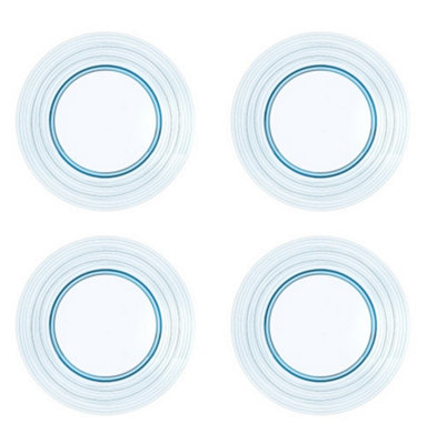Linear Plastic Plates Blue Set of 4