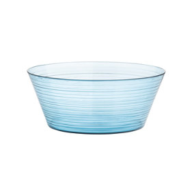 Linear Plastic Salad Bowl Blue