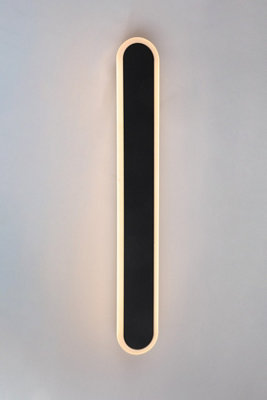 Linear RO 60cm 10W Integrated CCT LED Outdoor Wall Light IP65 - Black