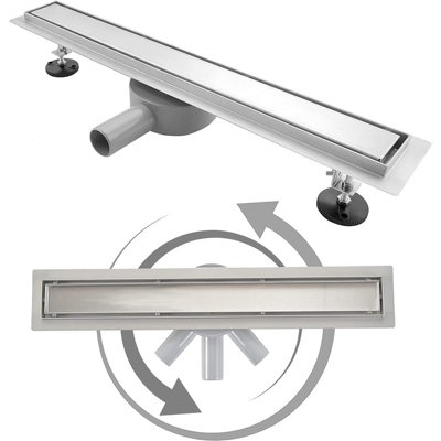 Linear Shower Drain 500mm Tileable+Rotatable, Stainless Steel Floor ...