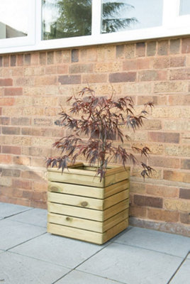 Linear Square Wooden Garden Planter 0.4m x 0.4m