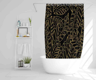 Lined Flower Print (Shower Curtain) / Default Title Price Comparisons | Compare The Build