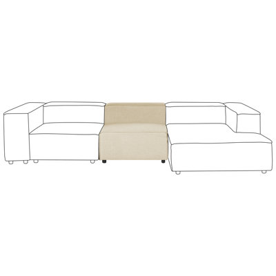 Linen 1-Seat Section Beige APRICA