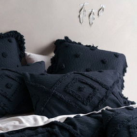 Linen House Adalyn Cotton Tufted Pillowcase Pair