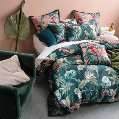 Linen House Fernanda King Duvet Cover Set, Cotton, Multi