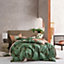 Linen House Livia Double Duvet Cover Set, Cotton, Green