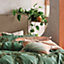 Linen House Livia Single Duvet Cover Set, Cotton, Green