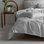Linen House Manisha Super King Duvet Cover Set, Cotton, White