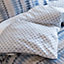 Linen House Northbrook Double Duvet Cover Set, Cotton, Indigo