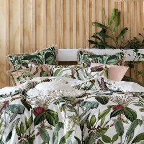 Linen House Wonderplant Cotton Printed Floral Pillowcase Pair