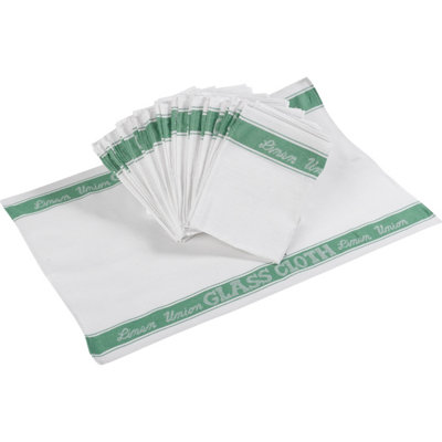Linen Union Glass Cloth Green 6 Pack. Flat Linen/Cotton Glass Cloth Price Comparisons | Compare The Build
