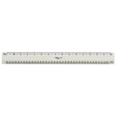 Linex 1:20:500 300mm Scale Rule Flat - White