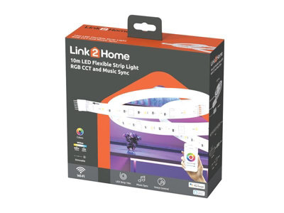 Link2Home » L2H-STRIPRGBCCT – Smart Light Strip with Colours and Music Sync  – 5m