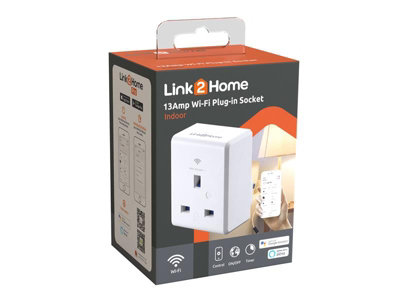 Link2Home L2H-SMARTPLUG Wi-Fi Plug-in Socket 13 amp LTHSMARTPLUG