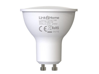 Link2Home L2HGU105W-4PK Gu10 Wi-Fi Led Lamp With Rgb Pack 4 LTHGU105W4PK