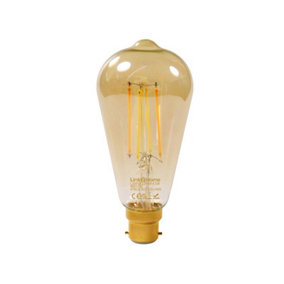Link2Home Wi-Fi LED BC B22 Pear Filament Dimmable Bulb, White 470 lm 4.5W