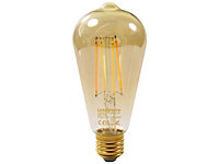 Link2Home Wi-Fi LED ES E27 Pear Filament Dimmable Bulb, White 470 lm 4.5W