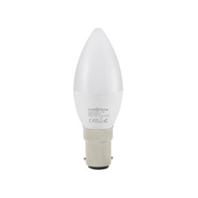 Link2Home Wi-Fi LED SBC B15 Opal Candle Dimmable Bulb, White + RGB 470 lm 5.5W