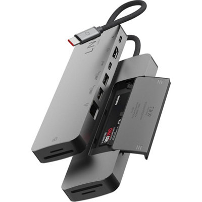 LINQ 9in1 SSD PRO USB-C Multiport Hub Space Grey