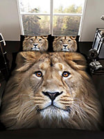 Lion King Size Duvet Cover and Pillowcase Set