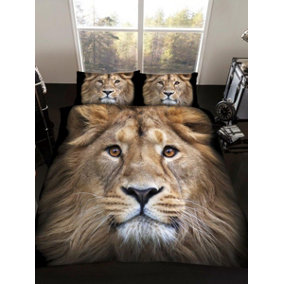 Lion King Size Duvet Cover and Pillowcase Set