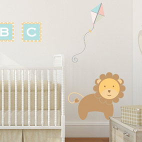 Lion with Kite Nursery Room Wall Sticker