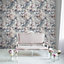 Lipsy London Pink Floral Mica effect Embossed Wallpaper