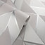 Lipsy London Silver Geometric Metallic effect Embossed Wallpaper