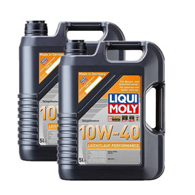 Liqui Moly 10W40 Engine Oil 10L Leichtlauf Performance 2536 ACEA A3 B3 MB 229.1